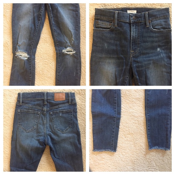 Able jeans Lorena High Rise Distressed Raw hem cuff ankle 24 x 29 Womens - Picture 5 of 12
